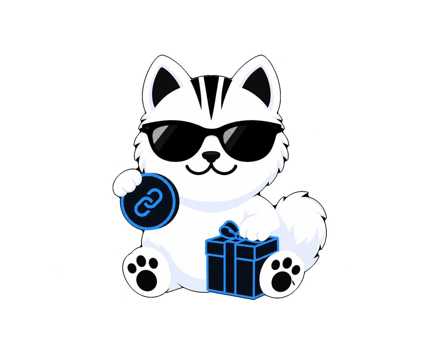 Lotos the cat with friends